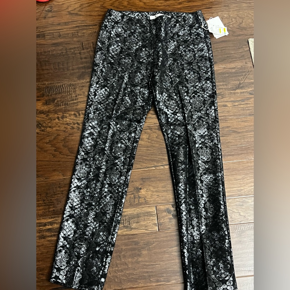 LG Black and Silver Textured Fabric Pants